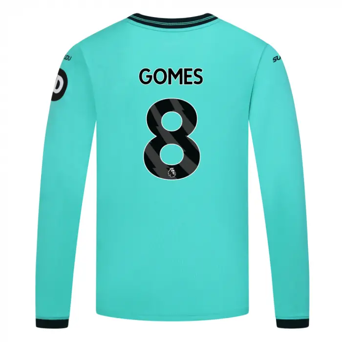 Wolverhampton Wanderers Shirt Store | 2025-26 Wolves Away Shirt – Junior – LS GOMES 8 Collection Wolverhampton Wanderers Official Gear